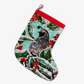 Grande Chaussette De Noël Stockage de la caille Berry (Devant (Accrochage))