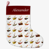 Grande Chaussette De Noël Stockage de Noël (Devant)