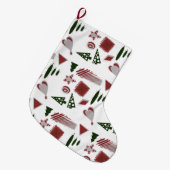 Grande Chaussette De Noël Stockage de Noël Abstrait (Devant (Accrochage))