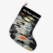 Grande Chaussette De Noël Stockage de Noël des disques de vinyle (Devant (Accrochage))
