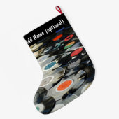 Grande Chaussette De Noël Stockage de Noël des disques de vinyle (Dos (Accrochage))
