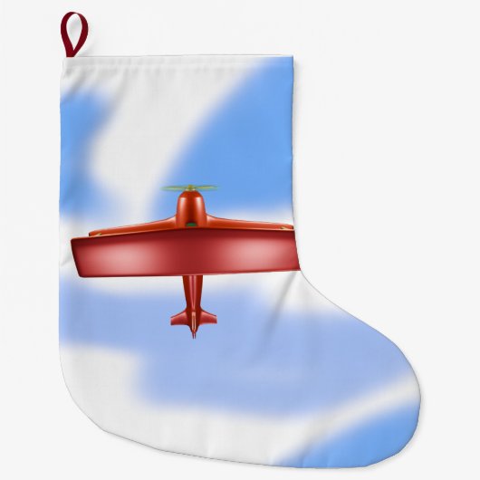 Grande Chaussette De Noël Stockage de Noël en aviation (Devant)