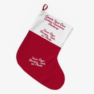 Grande Chaussette De Noël Stockage de Noël personnalisé - Nom photo personna