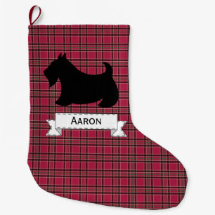 Grande Chaussette De Noël Stockage de Noël personnalisé Scottish Terrier