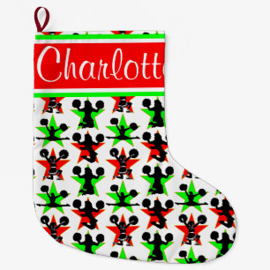 GRANDE CHAUSSETTE DE NOËL STOCKAGE DE NOËL POM-POM GIRL JOLLY