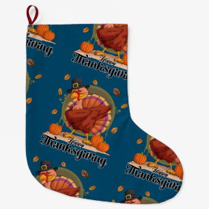 Grande Chaussette De Noël Stockage des bons thanksgivings
