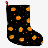 Grande Chaussette De Noël Stockage des pluies citrouilles (Devant)