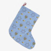 Grande Chaussette De Noël Stockage Hanoukka (Devant (Accrochage))