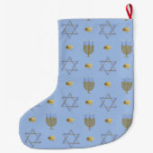 Grande Chaussette De Noël Stockage Hanoukka (Dos)