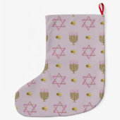 Grande Chaussette De Noël Stockage Hanoukka (Dos)