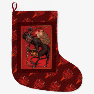 Grande Chaussette De Noël Stocker Krampus