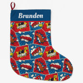 Grande Chaussette De Noël Stocker Noël de la bande dessinée (Devant)