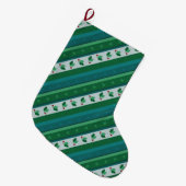 Grande Chaussette De Noël Stocking à rayures creux (Devant (Accrochage))