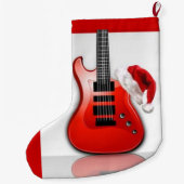 Grande Chaussette De Noël stocks de noël de santas guitar (Dos)