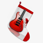 Grande Chaussette De Noël stocks de noël de santas guitar (Devant (Accrochage))