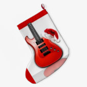 Grande Chaussette De Noël stocks de noël de santas guitar (Dos (Accrochage))