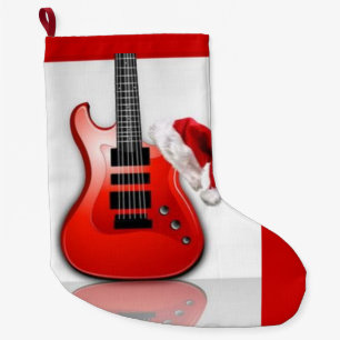 Grande Chaussette De Noël stocks de noël de santas guitar