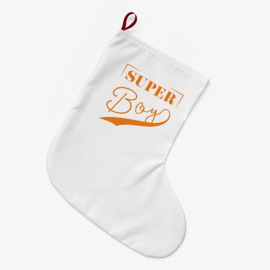 Grande Chaussette De Noël Super Boy (Devant (Accrochage))