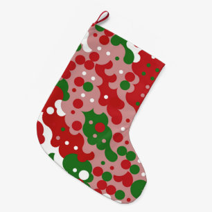 Grande Chaussette De Noël Super Funky Mod Retro Motif de Noël