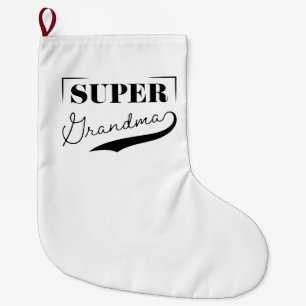 Grande Chaussette De Noël Super grand-mère