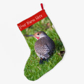 Grande Chaussette De Noël Superbe Pic-de-Pic à feutre rouge (Dos (Accrochage))