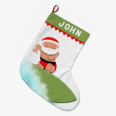 Grande Chaussette De Noël Surf Père Noël (Devant (Accrochage))