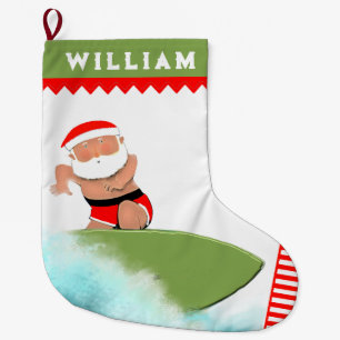 Grande Chaussette De Noël Surfeur de surf