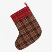 Grande Chaussette De Noël Tartan classique (Dos (Accrochage))