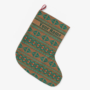 Grande Chaussette De Noël Tasse géométrique personnalisée en cuivre du Sud-O