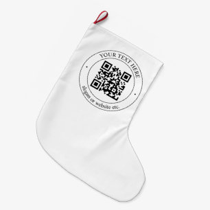 Grande Chaussette De Noël Téléchargez votre propre code QR et texte personna