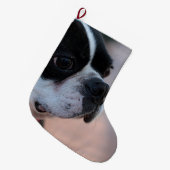 Grande Chaussette De Noël Terrier de Boston (Devant (Accrochage))