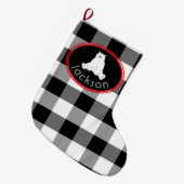 Grande Chaussette De Noël Test de Buffalo et Black White (Devant (Accrochage))