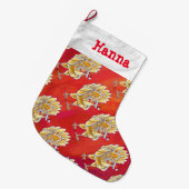 Grande Chaussette De Noël Têtes et queues Poulet Motif Noël (Devant (Accrochage))