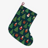 Grande Chaussette De Noël Thème de vacances de Noël (Devant (Accrochage))