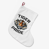 Grande Chaussette De Noël Tiger Pride Retro Tiger School (Devant (Accrochage))