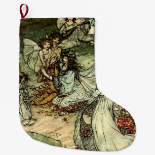 Grande Chaussette De Noël "Titania" de Shakespeare par Arthur Rackham