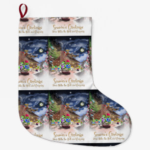 Grande Chaussette De Noël TLM : Père Noël en formation à l'alimentation de N