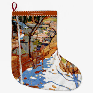 Grande Chaussette De Noël Tom Thomson - Neige et Rocks+