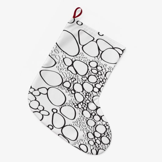 Grande Chaussette De Noël Travail numérique abstrait (Devant (Accrochage))