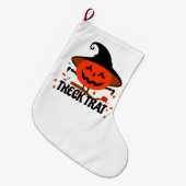 Grande Chaussette De Noël Treck Trat Citrouille Sourire (Devant (Accrochage))