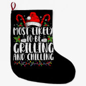 Grande Chaussette De Noël Très Probable Que Noël Soit Grillant Et Chaleureux (Devant)