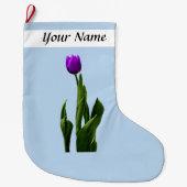 Grande Chaussette De Noël Tulipe pourpre simple (Devant)