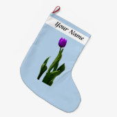 Grande Chaussette De Noël Tulipe pourpre simple (Devant (Accrochage))