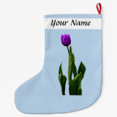 Grande Chaussette De Noël Tulipe pourpre simple (Dos)