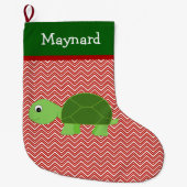 Grande Chaussette De Noël Turtle Pet Personnalisé (Devant)