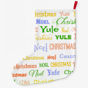 Grande Chaussette De Noël Typographie de Noël