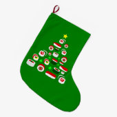 Grande Chaussette De Noël ugly christmas tree sushi (Devant (Accrochage))
