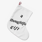 Grande Chaussette De Noël Un cadeau réfléchi Quirky Pun Cadeau Amis Humour (Devant (Accrochage))