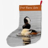 Grande Chaussette De Noël Un canard Merganser Surpris (Dos)