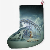 Grande Chaussette De Noël Un dragon de glace génial (Dos)